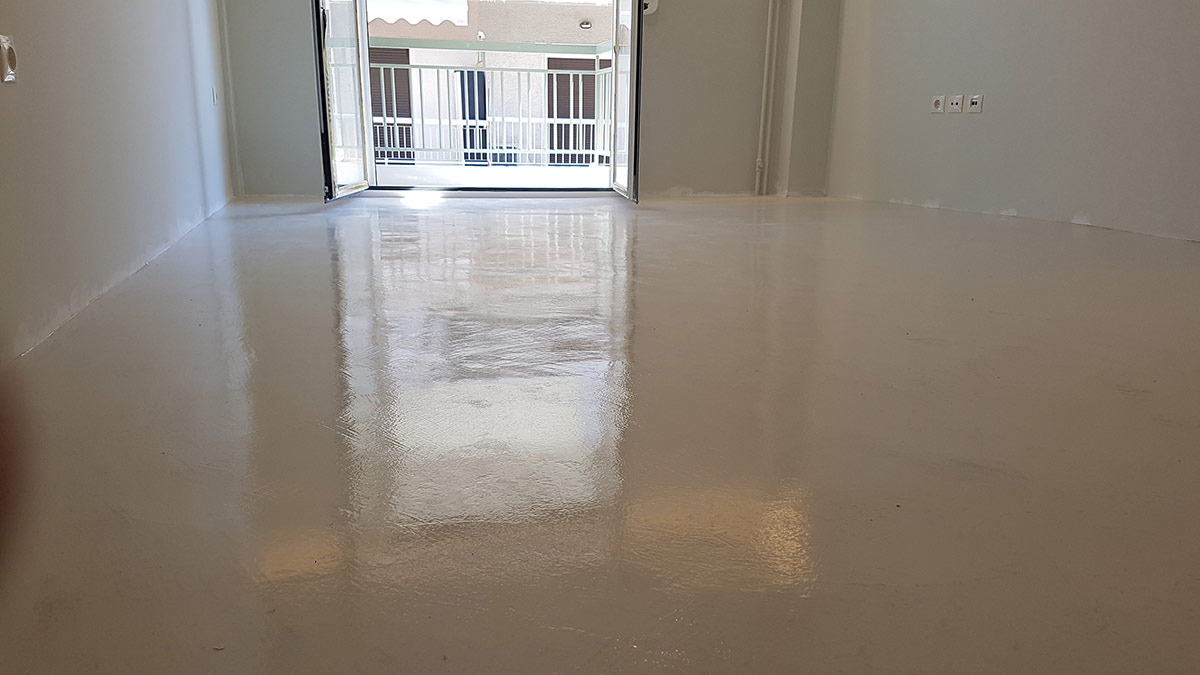 Δάπεδο με Πατητή Τσιμεντοκονία