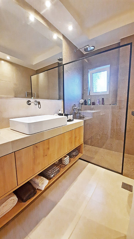 washbasin cabinet with built-in bench