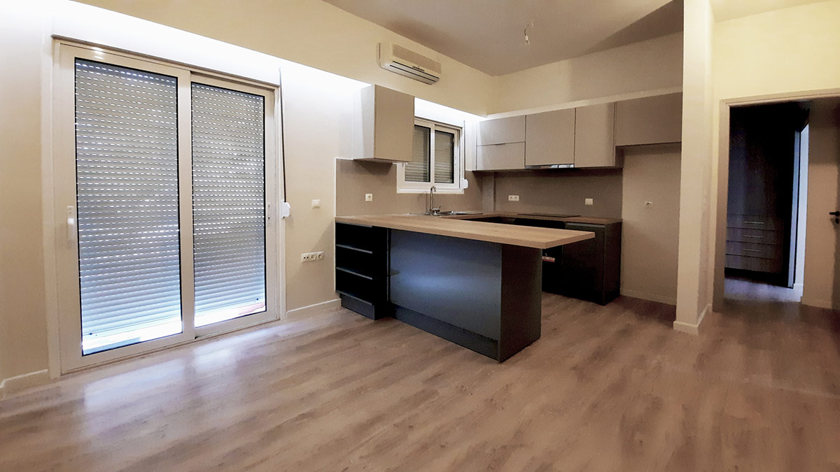 Γενική Όψη Σαλονιού και Κουζίνας