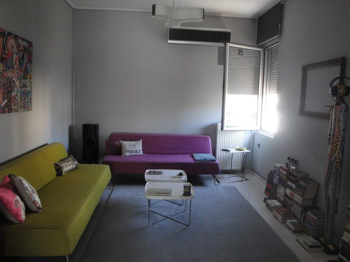 Καναπέδες από Ρόζ και Λαχανί Μαλλί