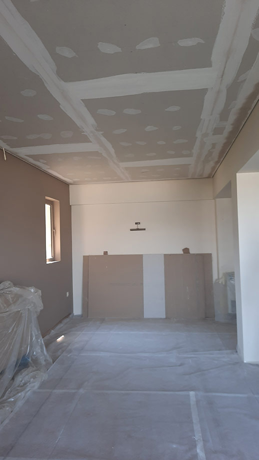 Τοποθέτηση Γυψοσανίδας στην Οροφή