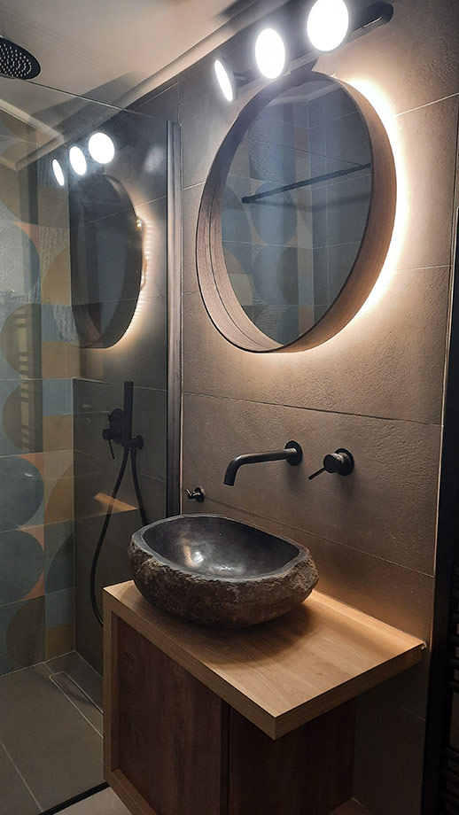 Στρογγυλός Καθρέφτης με Κρυφό Φωτισμό