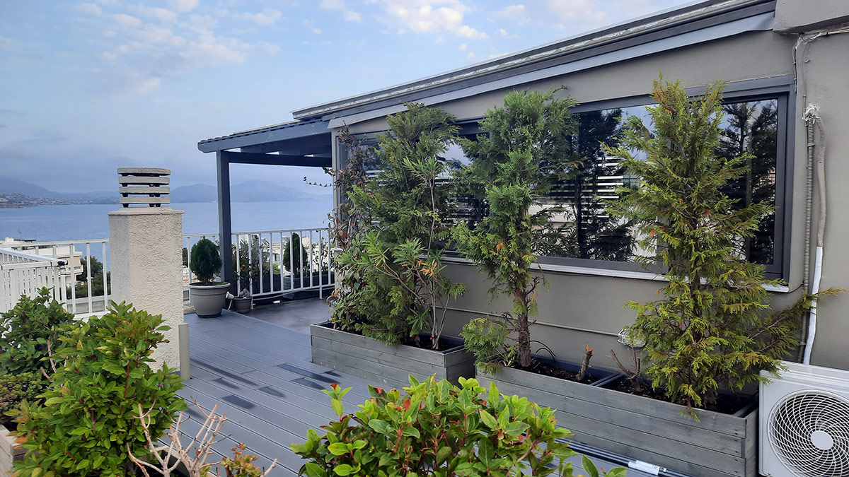 Ξύλινο Deck και Πατητή Τσιμεντοκονία