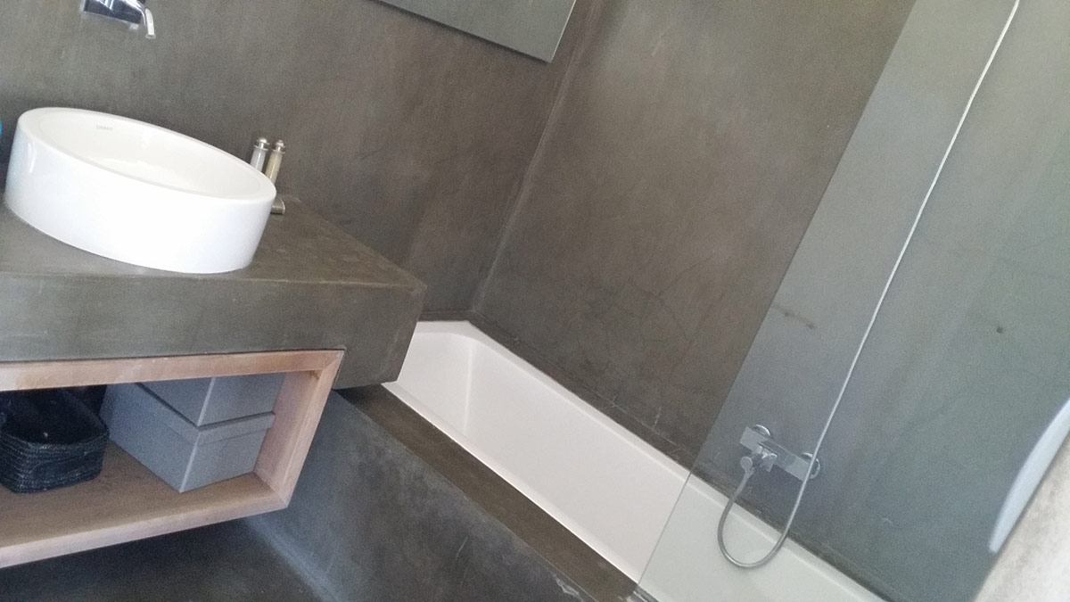 Τσιμεντοκονία σε Μπάνιο και Νιπτήρα