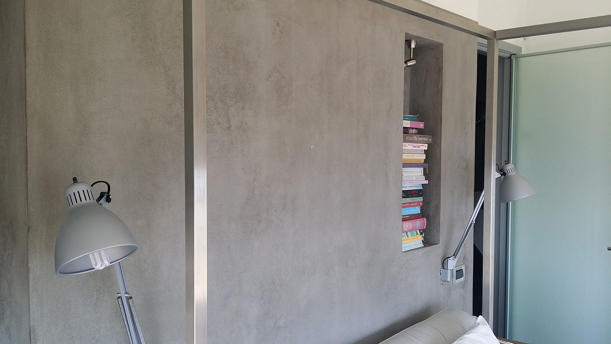 Τοίχος με Εσοχή απο Πατητή Τσιμεντοκονία