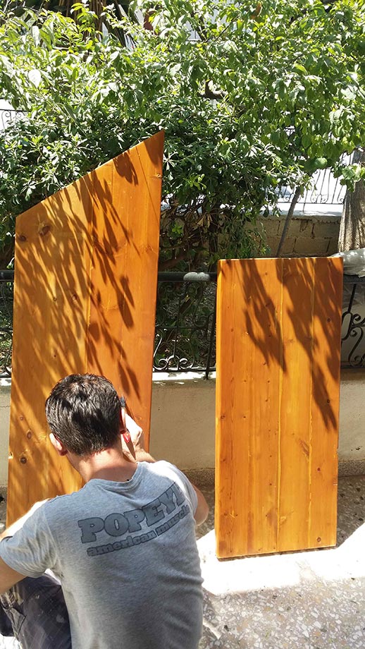 Κατασκευή Ξύλινου Πάγκου Μπάνιου και Ράφι από Παλιές Κάσες Πορτών